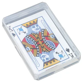 10 Spielkartenschachtel, 97 x 65 x 15 mm, Boden+Deckel, transparent, PP