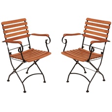 Bild Wien Klapparmstuhl 56 x 58 x 89 cm braun 2 Stück