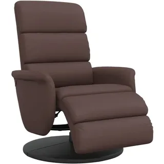 Relaxsessel mit Fußteil Braun Kunstleder - Braun