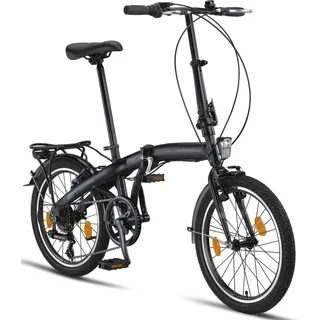 licorne bike gmbh Licorne Bike Conseres Premium Klapprad 20 Zoll Fahrrad für Herren, Damen 6 Gang Schaltung Schwarz