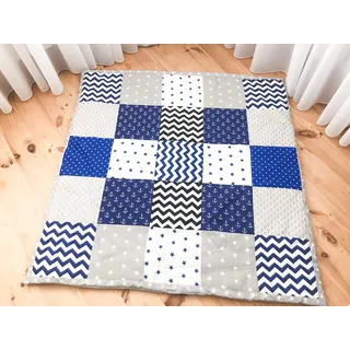 Krabbeldecke Patchwork Decke Spieldecke Babydecke 125x125 cm