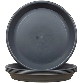 LIKOSO Blumentopf Untersetzer 17cm, Blumenuntersetzer, Taupe Kunststoff Tropfschalen Untersetzer für Pflanzkübel für Indoor Outdoor Pflanzen 5er-Set