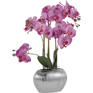 Kunstpflanze OTTO HOME "Orchidee", lila, B:20cm H:55cm T:11cm, Keramik, Kunststoff, Polyester, Kunstpflanzen, Kunstpflanze, Kunstorchidee, im Topf