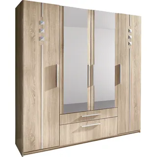 Priess Kleiderschrank 1-bis 5-türig 185 x 193 x 54 cm Braun/Beige