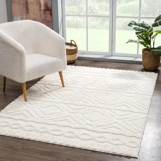 Carpet City »Focus 3382« rechteckig 20 mm Höhe Boho-Teppich, Hochtief-Muster/ 3D-Effekt, für Wohnzimmer, Schlafzimmer,