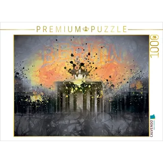CALVENDO Puzzle Digital-Art Berlin Brandenburger Tor 1000 Teile Puzzle quer | Lege-Größe cm Foto-Puzzle für glückliche Stunden