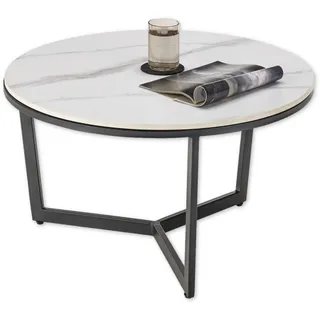 Stolkom Couchtisch »HARPER 2« rund Keramik, Tisch-Platte marmorisiert,