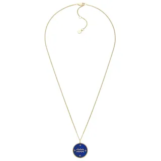 Fossil Damen-Edelstahl oder Sterlingsilber-Halskette mit Karabinerverschluss, Beerenblau