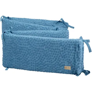 roba Baby Nestchen Seashells Indigo für Babybetten 60 x 120 cm bis 70 x 140 cm - Bio-Baumwolle - Zertifiziert nach Oeko Tex Standard 100 - Blau - Blau