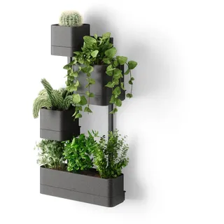 Umbra Cubiko Wandpflanzgefäß 20,7 x 23,5 x 41,9 cm Schwarz