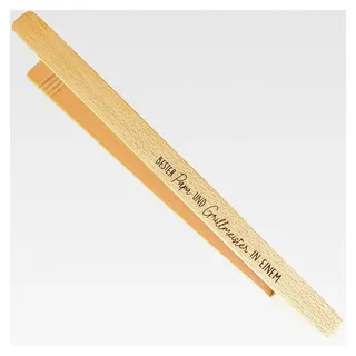 Grillzange aus Holz für den Vatertag - Geschenk mit Gravur Bester Papa und Grillmeister