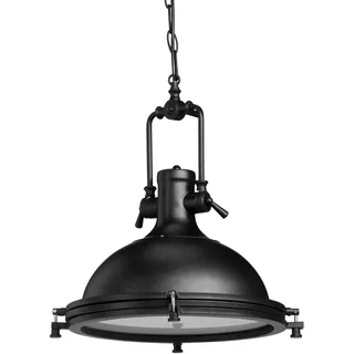 Relaxdays Industrie Hängelampe 1-flg. 39 cm rund schwarz