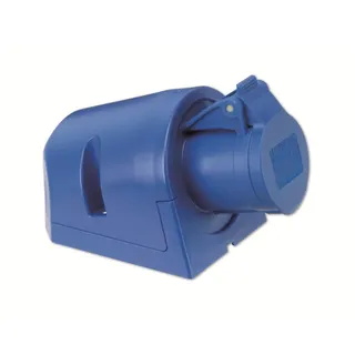 PCE CEE-Wandsteckdose 16A 3-polig IP44 230V 0,25 m Blau/Grau