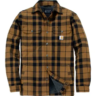 Carhartt Hubbard Plaid Shirt Jac carhartt brown (BRN) 2XL REG