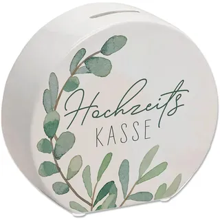 Hochzeitskasse Eukalyptus Spardose Liebes Brautpaar Hochzeitsgeschenk Flitterwochen-Fundus Deko Heirat heiraten Spaß Boho-Motiv