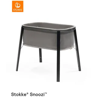 Stokke Beistellbett , Grau, Schwarz , Holz, Metall, Textil , Buche , 59.7x76x87.1 cm , höhenverstellbar , Baby & Kindermöbel, Babyzimmer, Babybetten