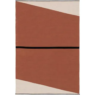 Kunstloft Baumwollteppich Lenny Terracotta 80x120 cm , Braun , Textil , Abstrakt , Rechteckig , 80x1 cm , Gots , für Fußbodenheizung geeignet , Teppiche und Böden, Teppiche