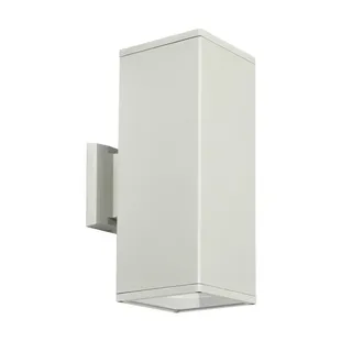 Wandleuchte außen IP54 Modern in Silber Up Down Lampe Wand Balkon Terrasse