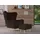 Ohrensessel Telford Strukturstoff 77 x 106 x 92 cm Braun mit Hocker