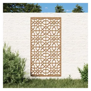 vidaXL Garten-Wanddeko 105x55 cm Cortenstahl Maurisches Design - Braun