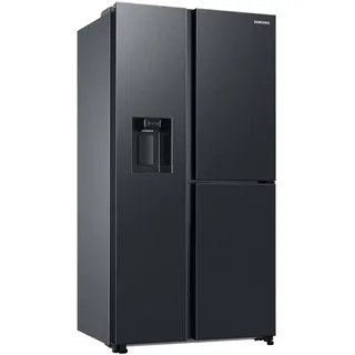 Samsung RH68DG853DB1EG Side-by-Side-Kühlschrank mit Gefrierfach, 178 cm, 627 l, AI Energy Mode, Food-Showcase-Tür, Twin Cooling+, Eis- und Wasserspender, 4,5l Wassertank, Premium Black Steel