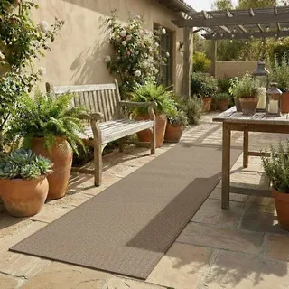 Tadi & Imperio1979 Quadratischer Outdoor-Teppich, einfarbig, ockerfarben, Küchenteppich, Langer Flurteppich, Wohnzimmerteppich, Eingangsteppich, Teppiche 100 x 100 cm