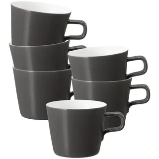 SELTMANN WEIDEN Cappuccino-/Teetasse 0,26 l Weiß/Grau 6 St.