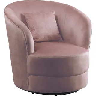 Atlantic Home Collection Drehsessel, 360° frei drehend, rosa , 75756903-0 Samtvelours,