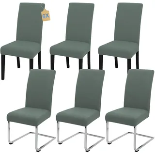 SUKAIKEQA Stuhlhussen 6 Stück Stretch Stuhlbezug Schwingstuhl Esszimmer