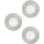 Fueva 1 3er Set Einbaustrahler Ø 8,5 cm Metallguss Kunststoff