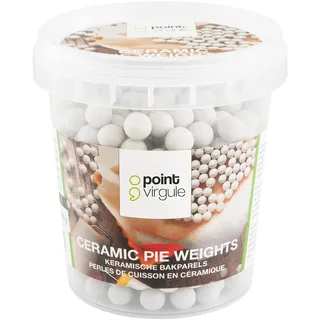 A'Domo Point-Virgule Blindbackbohnen, Keramik Backbohnen zum Blindbacken von Kuchen, Tarte, Quiche in der Backform, Ihr Küchenprofi für knusprigen Boden, wiederverwendbar, 600g