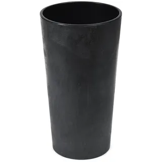 Tymar Pflanzsäule, Blumentopf hoch innen, Pflanzkübel,Blumenkübel Gross, Übertopf (Beton Schwarz ; ø 30 cm)