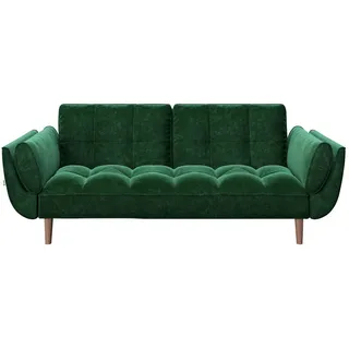 Playboy Schlafsofa Scarlett Grün Samt m. Schlaffunkt.