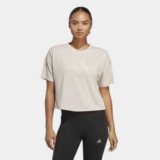 ADIDAS HS2346 W I 3 BAR Tee 2 T-Shirt Damen Wonder Taupe Größe L
