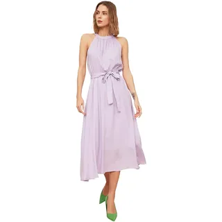 Trendyol Damen Belt Dress, Stone, 36 EU