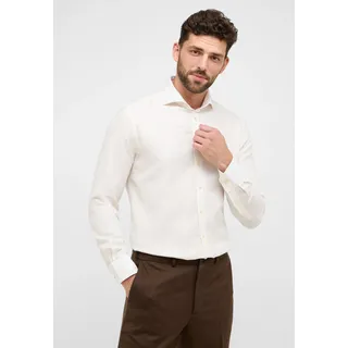 Langarmhemd ETERNA "COMFORT FIT", Herren, Gr. 40, Normalgrößen, weiß, 59% cotton, 41% Leinen, normal, Manschette, Hemden Langarmhemd, EASY IRON (bügelleicht)