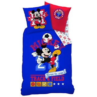 Bettwäsche Disney Mickey Sport 80 x 80 cm / 135 x 200 cm 100% Baumwolle