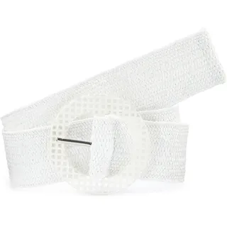 LASCANA Taillengürtel "Stretchgürtel, Bauchgürtel, Gürtel für Kleid & Overall, Sommergürtel" in moderner Bast-Optik mit Shaping-Effekt dank elastischem Material, weiß