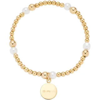 LEONARDO Armband "Mathilde", mit Perle (imitiert), gelbgoldfarben, weiß),