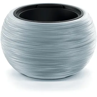 Grauer Pflanzkübel, mit Behälter, Kollektion FURU, 37,8 x 37,8 x 23 cm, Fassungsvermögen 8 L.