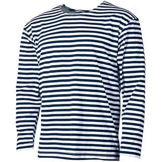 Mil-Tec Pullover Sweatshirt Gestreift Dunkelblau/Weiß XXL