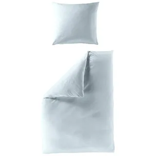 BIERBAUM Bettwäsche Musselin, (Hellblau, 135 x 200/ 80 x 80 cm)