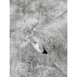 Marburg Tapete Hellgrau Betonoptik HAILEY für Wohnzimmer, Schlafzimmer oder Küche Made in Germany 10,05m x 0,53m Premium Vliestapete 82245