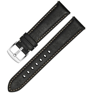 iStrap Uhrenarmband mit Schnellverschluss - Lederarmband Ersatz - Edelstahl Dornschließe - Wahl der Breite - 18 mm, 19 mm, 20 mm, 21 mm, 22 mm