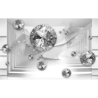 Fototapete PAPERMOON "Abstrakt 3D Effekt", bunt, B:4,5m L:2,8m, Vlies, Tapeten, Fototapete