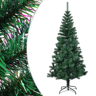 The Living Store Künstlicher Weihnachtsbaum Schillernde Spitzen Grün 120 cm PVC - Grün