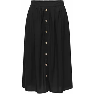 Sommerrock ONLY "ONLMILANO AOP LIFE LONG SKIRT WVN NOOS", Damen, Gr. M, schwarz, Web, Obermaterial: 100% Viskose, unifarben, lang, Röcke Sommerrock, Viskose