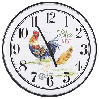 Beliani Wanduhr 48 cm 48x48x6 cm weiß/mehrfarbig