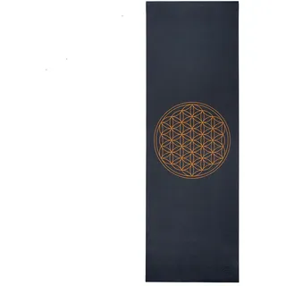 Bodhi Yogamatte Leela Collection anthrazit Motiv Blume des Lebens