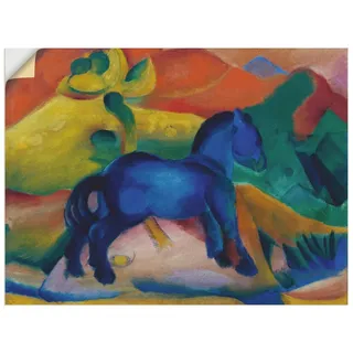 ARTland Wandbild, selbstklebend Blaues Pferdchen Kinderbild. 1912. Größe: 120x90 cm